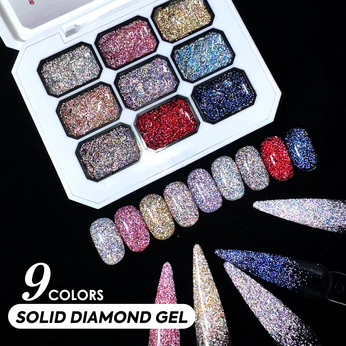 Vernis à ongles en gel brillant 9 couleurs