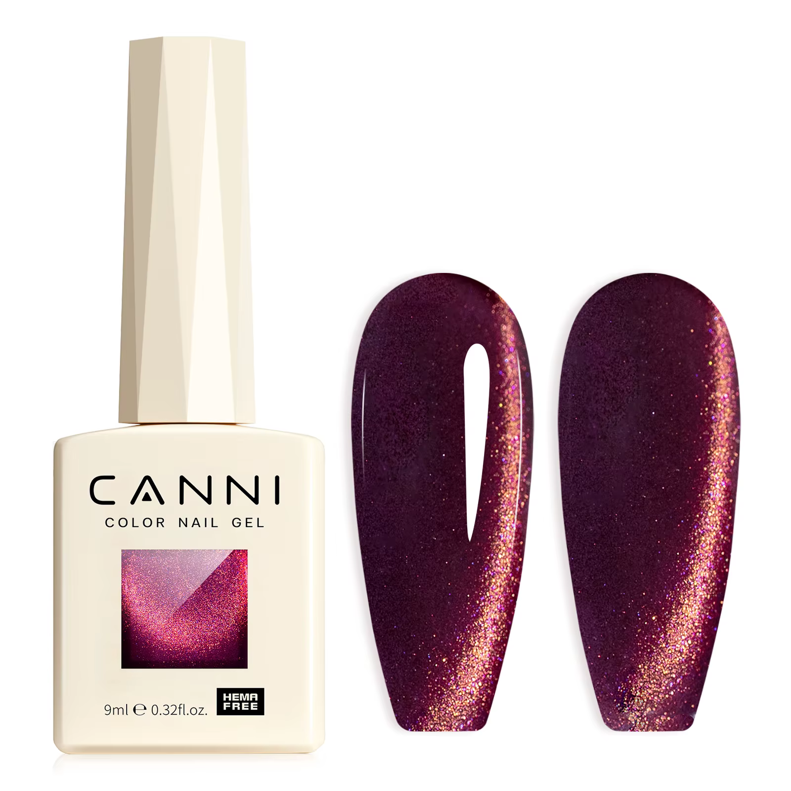 CANNI HEMA FREE TPO gratuit 9ml paillettes argent chat Gel magnétique vernis à ongles galaxie diamant couverture complète Gel pigmenté pour les ongles