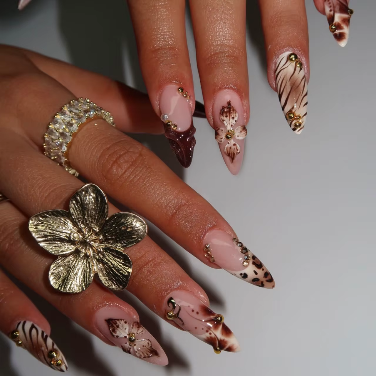 Faux ongles 3D pour femmes et filles