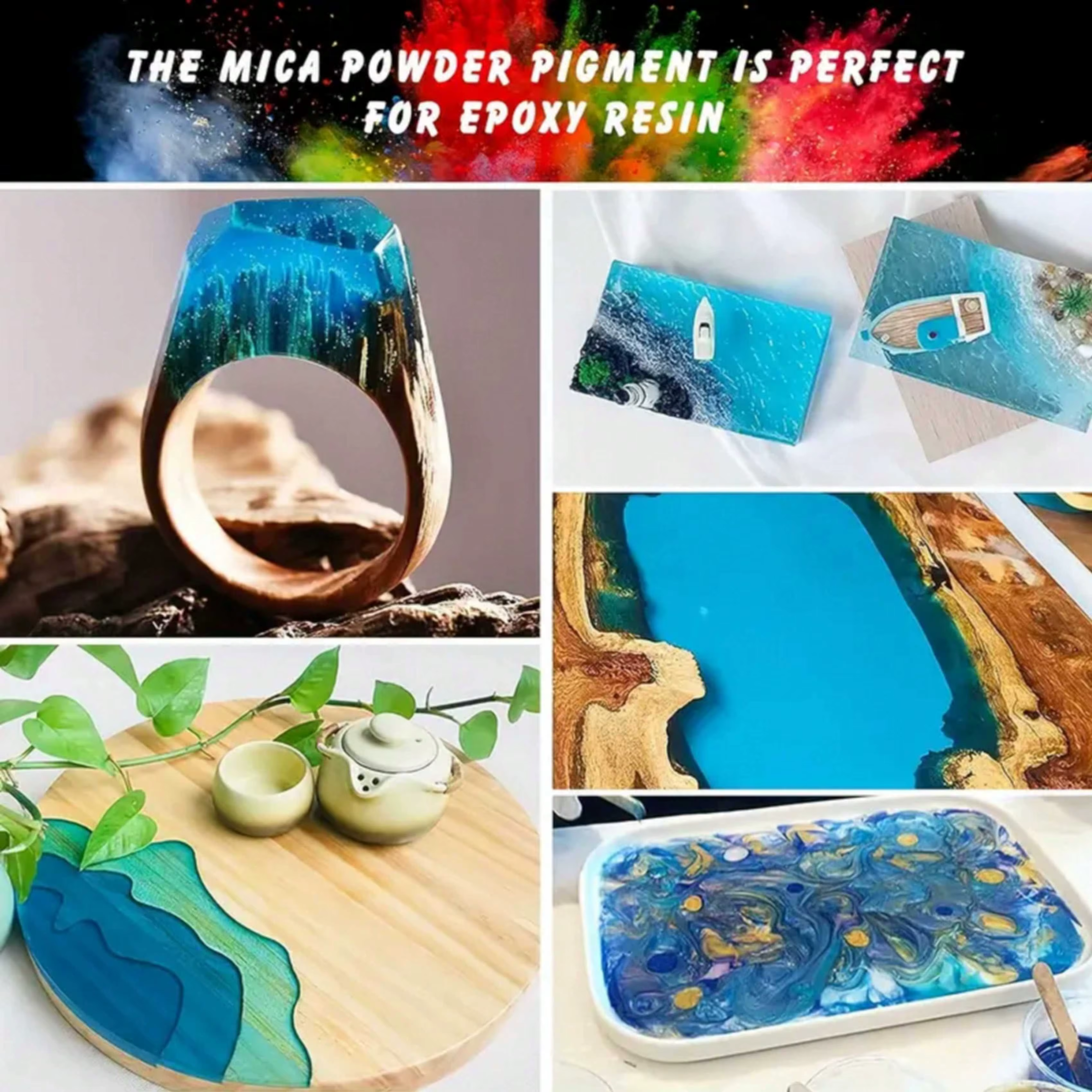 Ensemble de pigments en poudre de mica 30 couleurs - Teintes vibrantes et non répétitives
