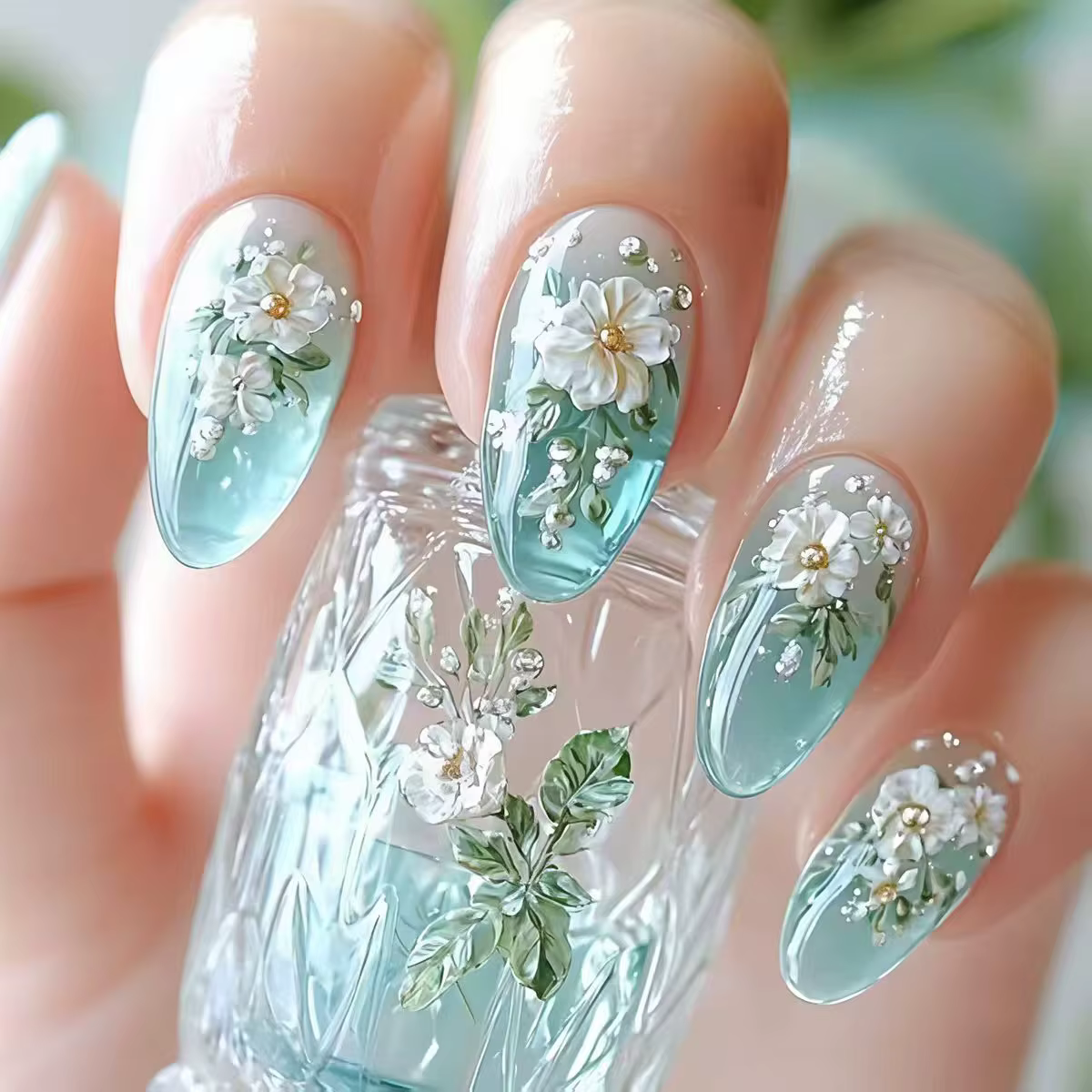 Faux ongles moyens pour femmes et filles
