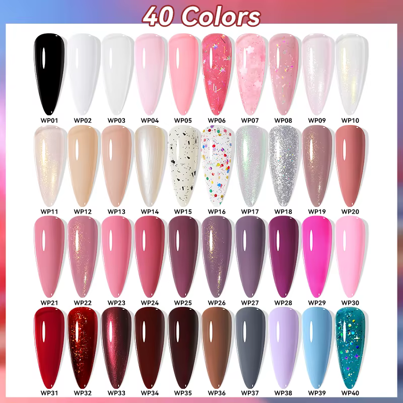 LILYCUTE 7ml vernis à ongles à base d'eau 40 couleurs longue durée séchage rapide pas besoin de lampe pour guérir les