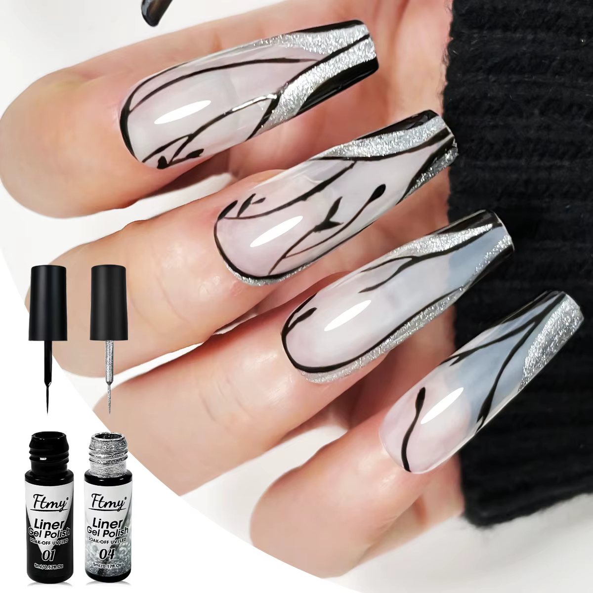 Ensemble de vernis à ongles Gel Liner Kit d'art
