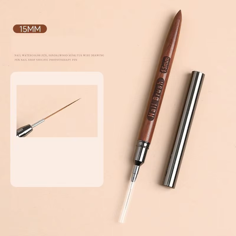 Manucure manche rond en bois Art Liner bricolage peinture pinceau dessin lignes rayure fleur