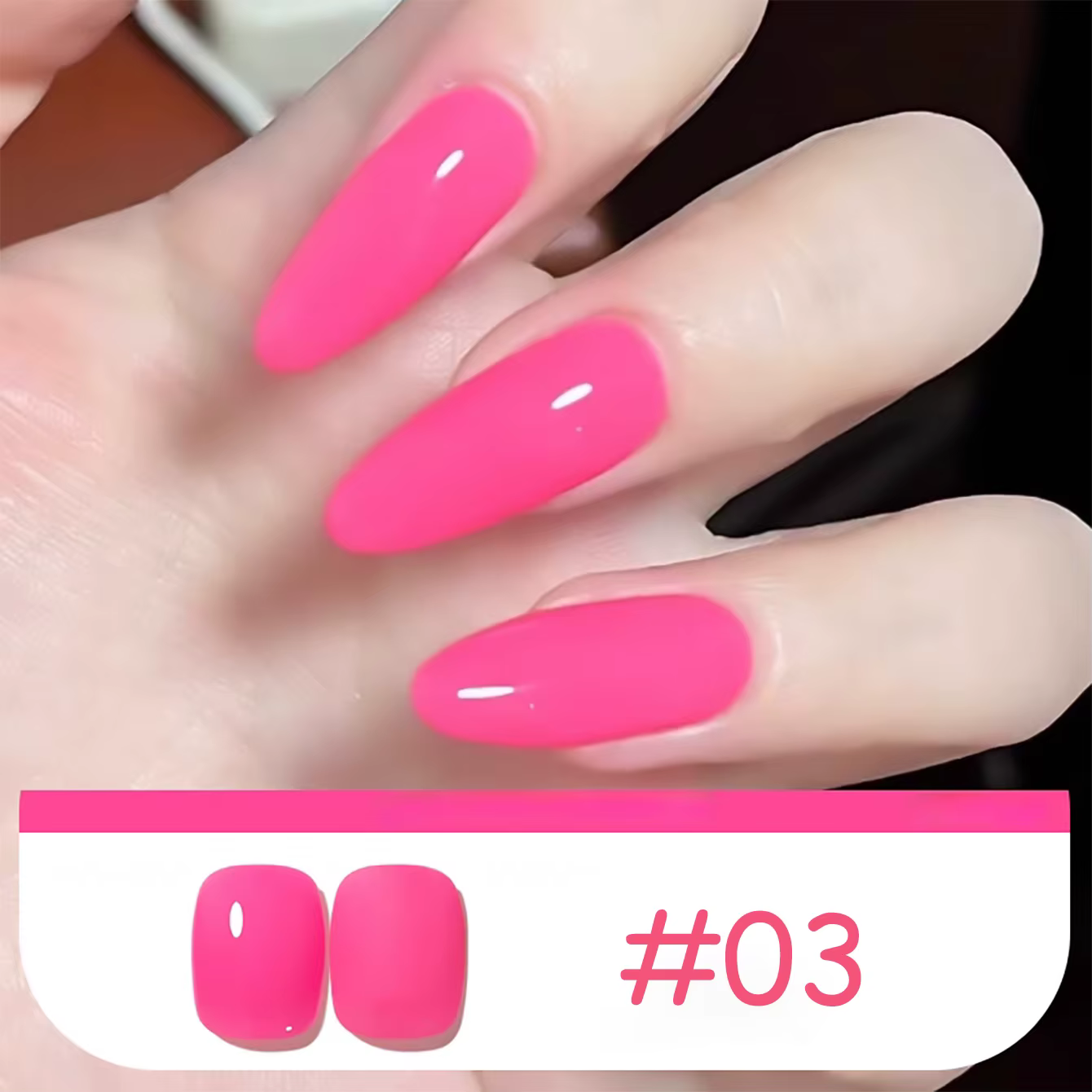 1 pièce PSK Vernis à ongles gel série couleur rose blanchissant