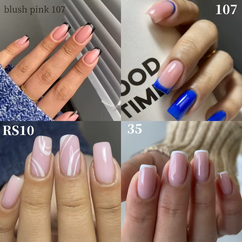 MSHARE Gel de Base en caoutchouc rose laiteux Camouflage couleur manteau tremper les ongles Gels vernis laque 10ml UV