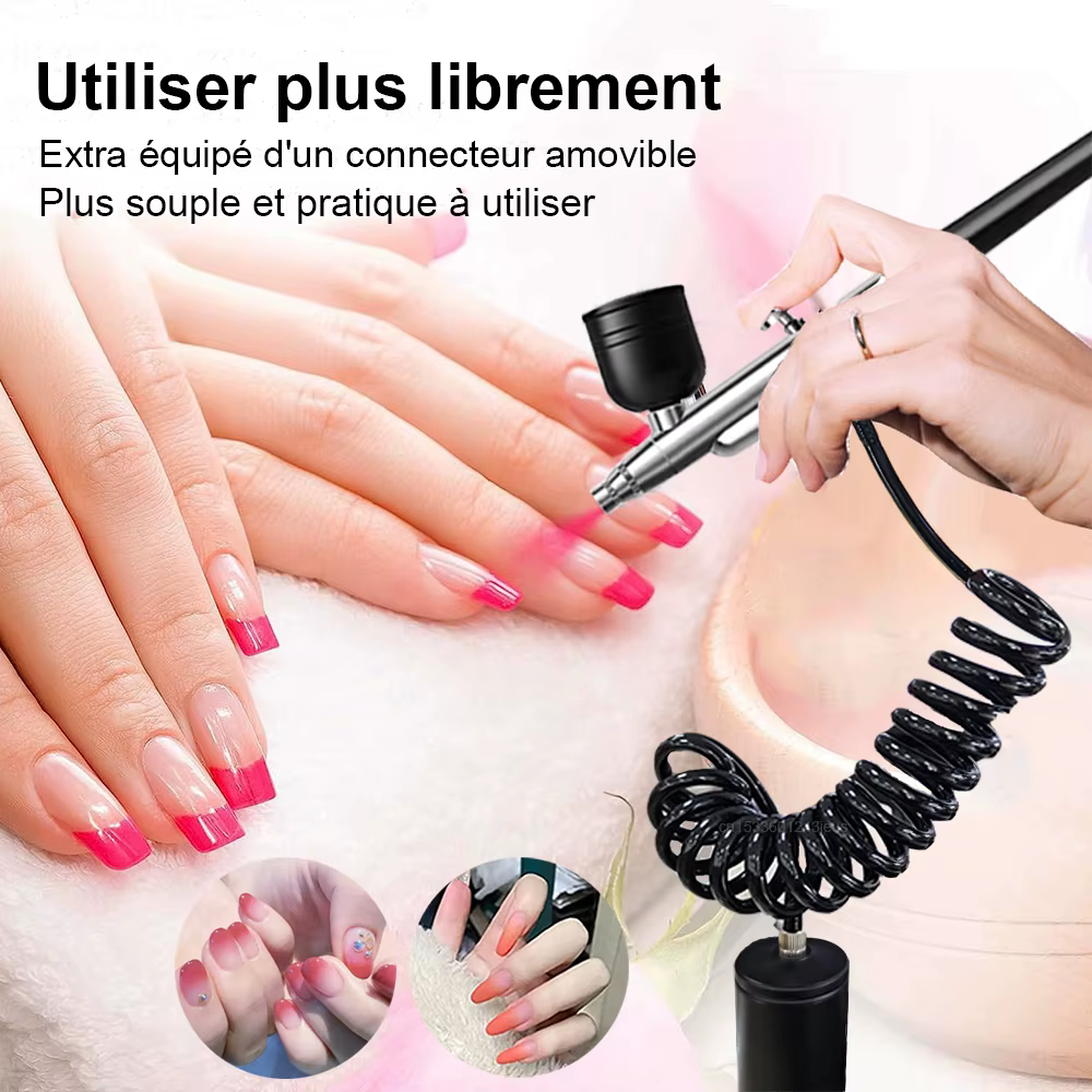 Aérographe ongles avec compresseur brosse à air Portable