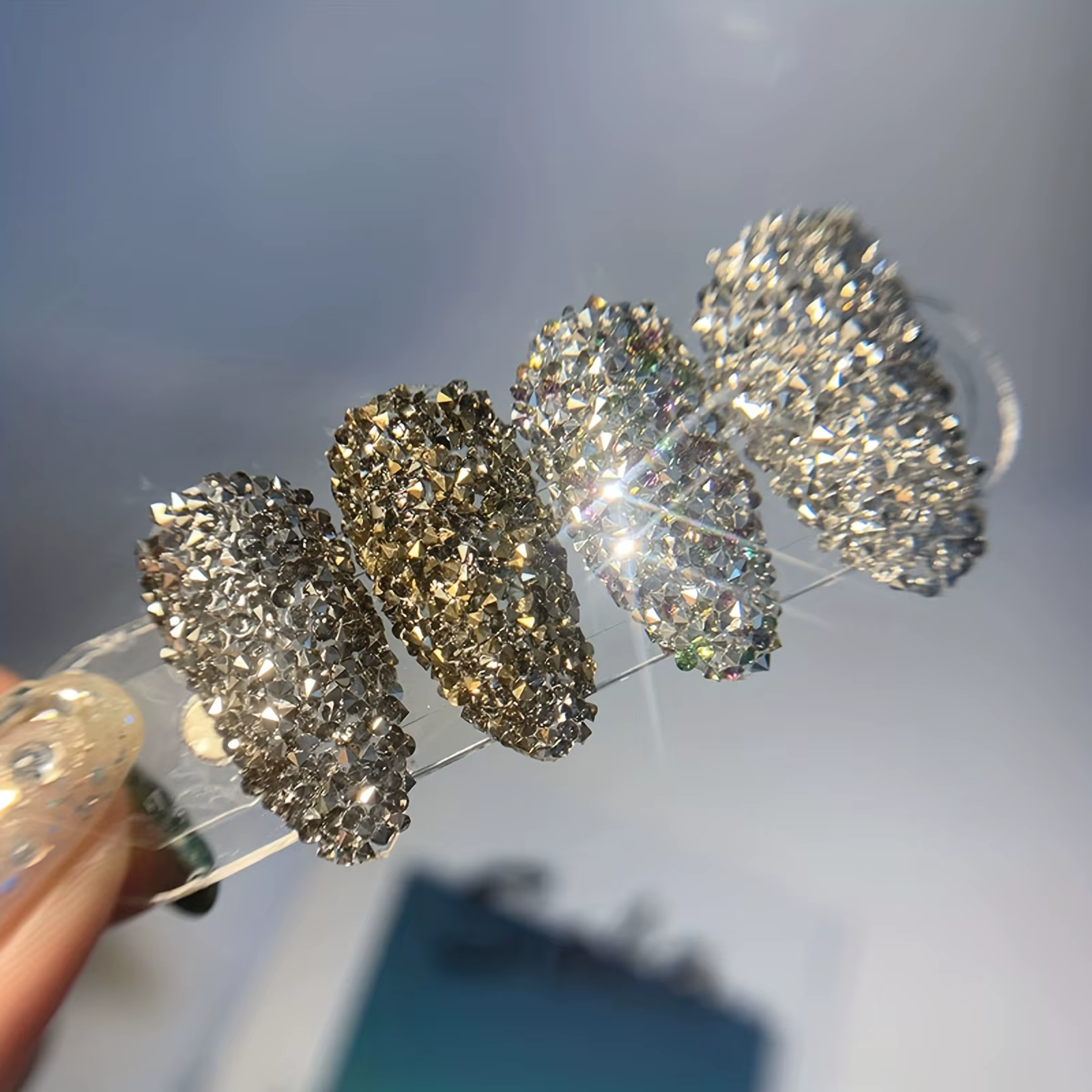 Paillettes Caviar ongles strass fée Micro perles de cristal 3D AB