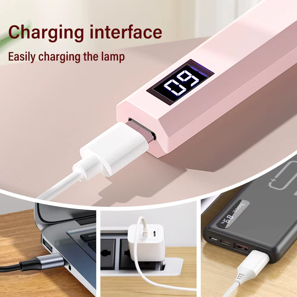 YIKOOLIN Séchoir à Ongles Rechargeable Pratique UV LED Lampe Portable à Main Séchage Rapide pour Tous les Gels Outil de