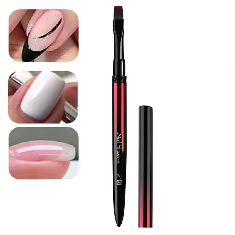 Brosse pour Nail Art, manche en métal