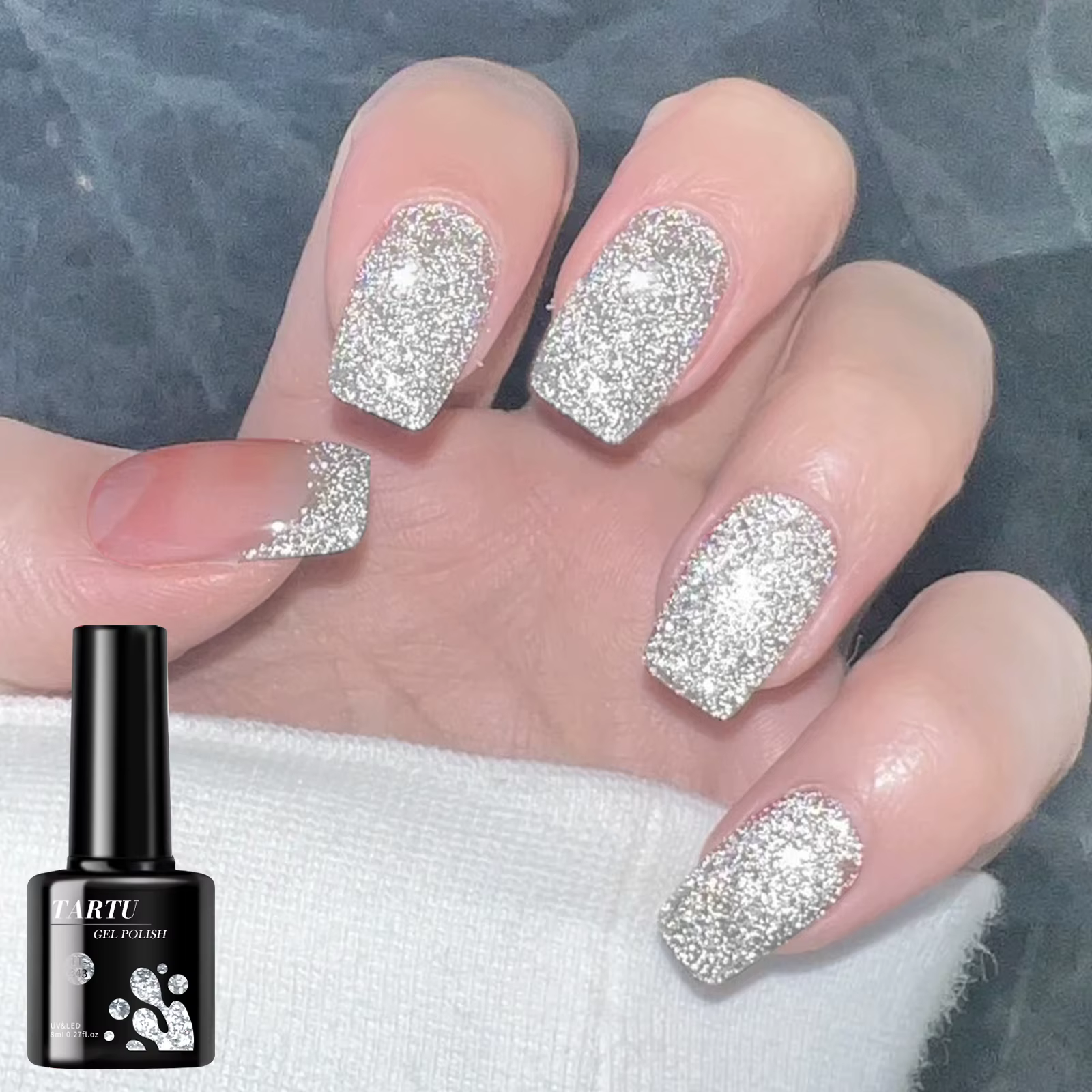 Vernis à ongles Gel rouge noir à paillettes brillant