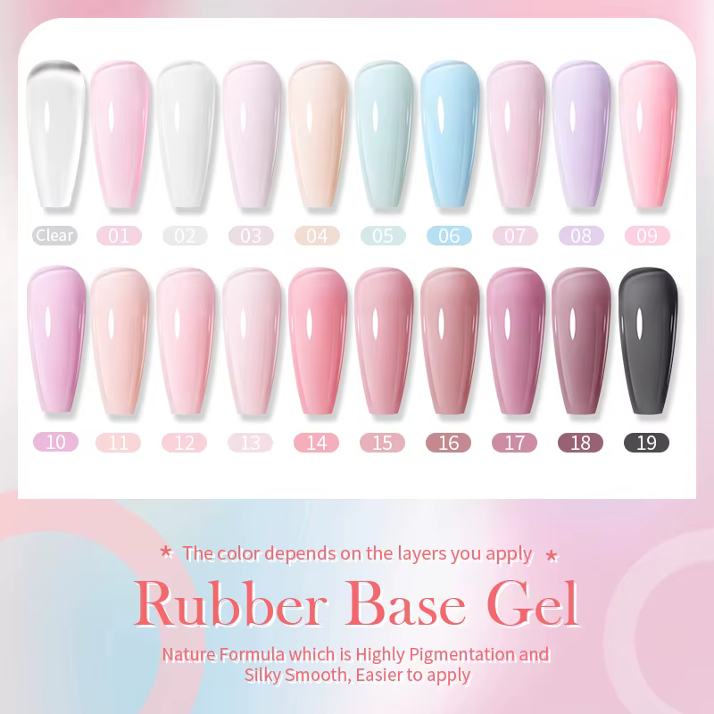 BORN PRETTY vernis à ongles Gel à Base de caoutchouc rose laiteux paillettes 15ml