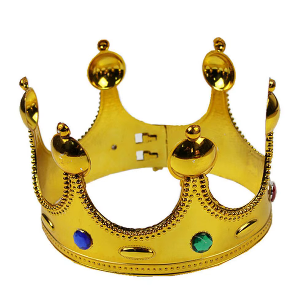 Bijoux fantaisie, accessoire de Costume roi, couronne pour hommes, couronnes de princesse, diadèmes ronds, couronne dorée
