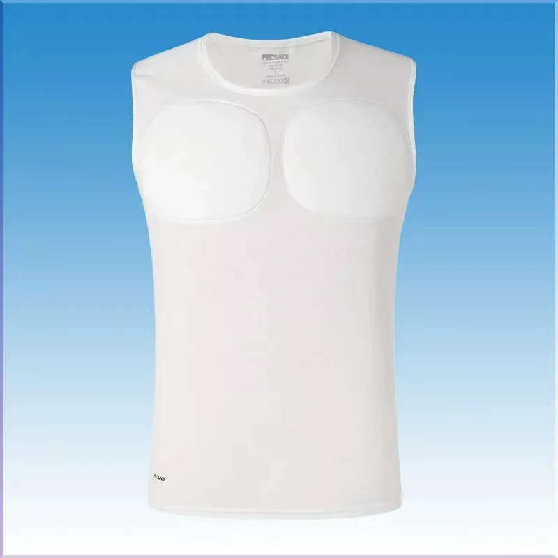 3D faux Muscle T-Shirt homme Cosplay bras poitrine sous-vêtements fête corps Shaper Invisible coussin Abdominal haut Corset sous-vêtements