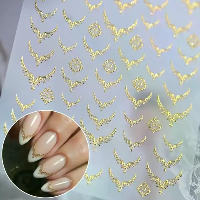 Autocollants 3D en métal pour ongles