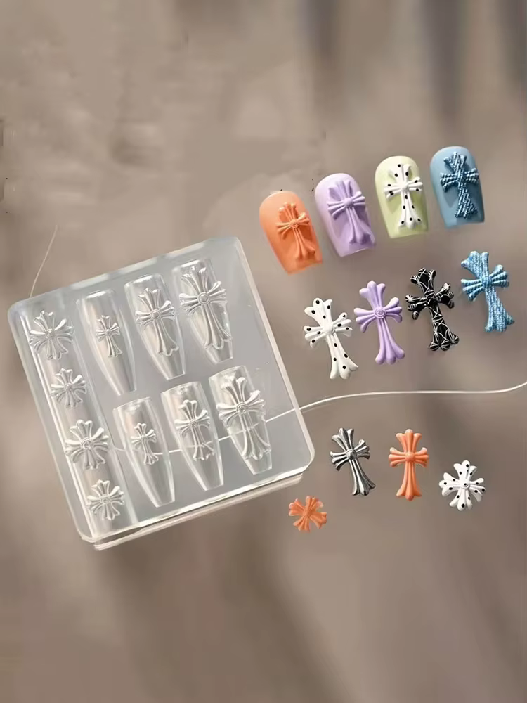 Moule 3D en silicone pour motifs croix