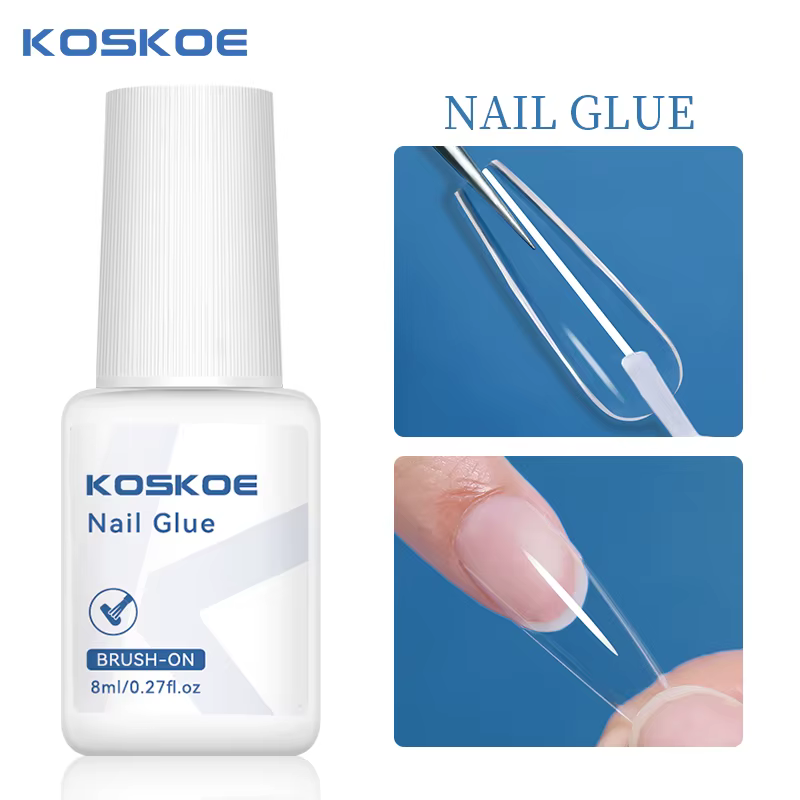 KOSKOE 8ML colle à ongles pour faux conseils Nail Art strass