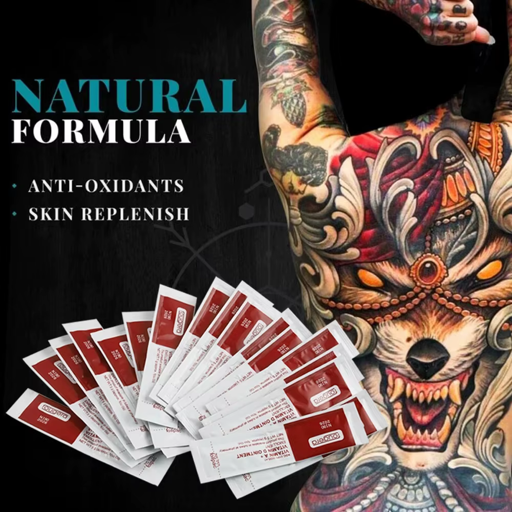 100/50/30/10 pièces crème de soin après tatouage Fougera vitamine A & D pommade tatouage Anti cicatrice Gel de réparation pour maquillage Permanent Gel de guérison