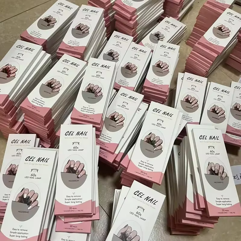 Autocollant pour ongles en gel semi-durci pour manucure