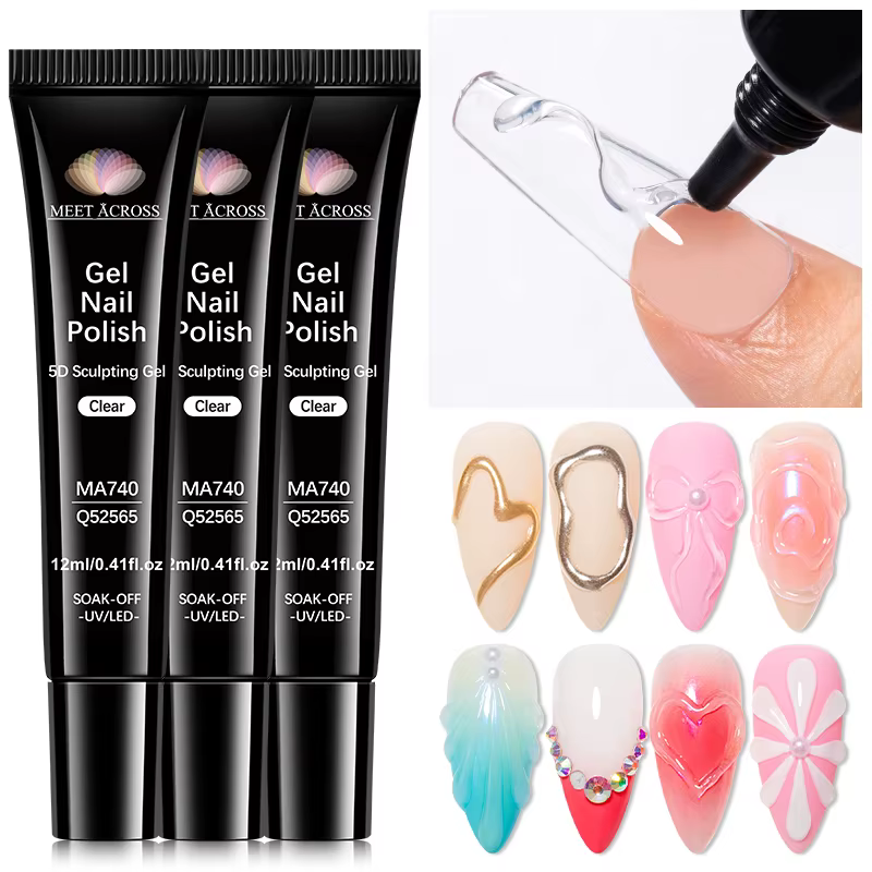 1/2/3 pièces 12ml 5D sculpture Gel vernis Nail Art modélisation Gel imperméable