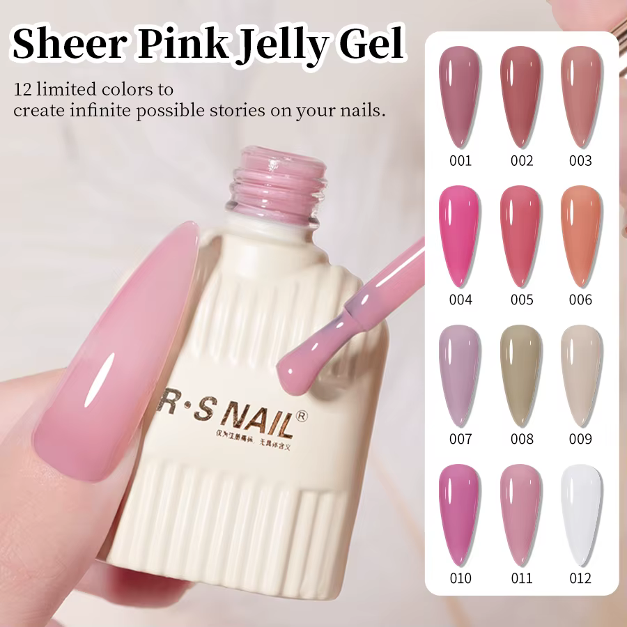 RS NAIL Gel Transparent vernis à ongles 10g été nu rose Gel