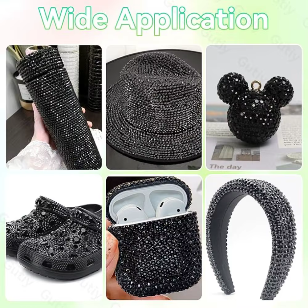 Strass thermocollants en verre cristal DMC, série Mine SS6-SS30, pour décoration de vêtements DIY