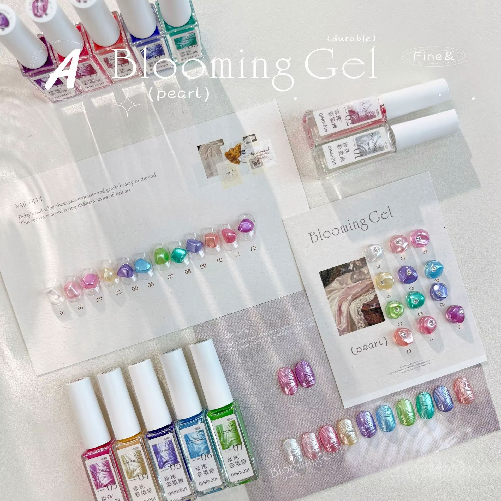 Vernis à ongles effet marbre Pearl Blooming