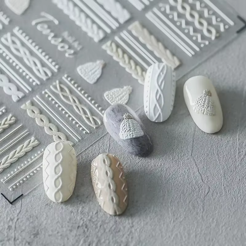 Autocollant pour ongles gravé en acrylique