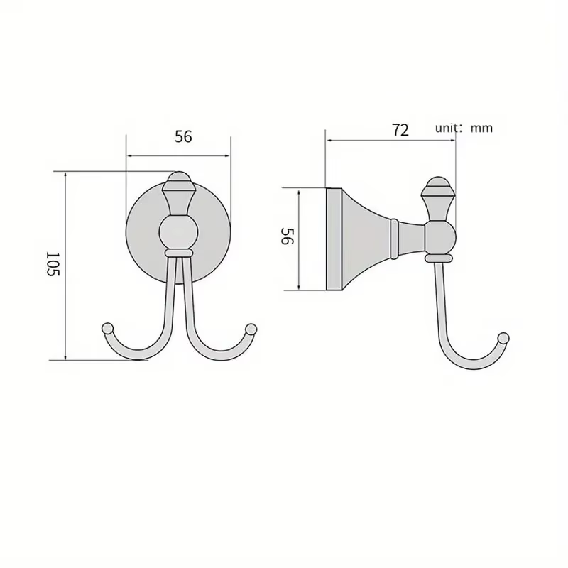 Porte-serviettes mural en laiton Antique de Style Vintage, porte-manteau et pour peignoirs avec finition brossée pour salle de bain et vêtements