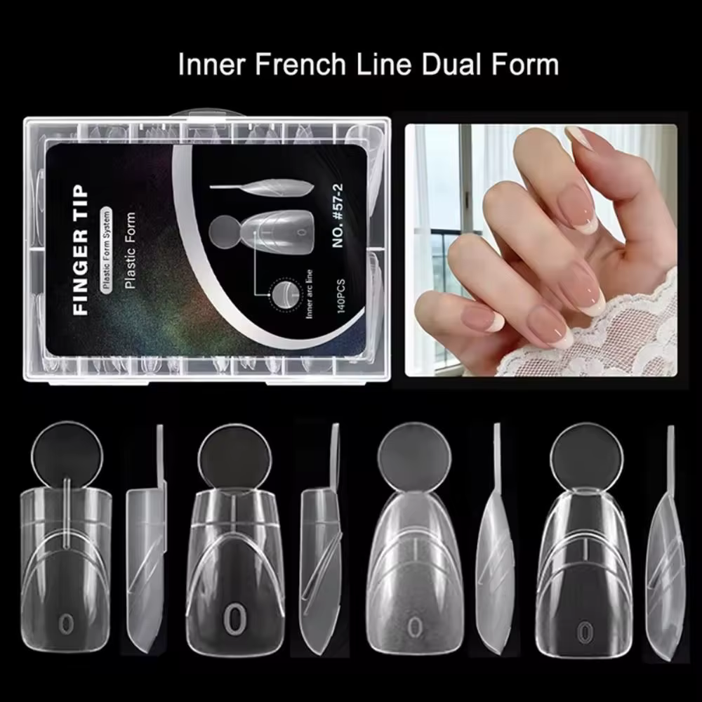 140 pièces de formes à ongles françaises à surface mate