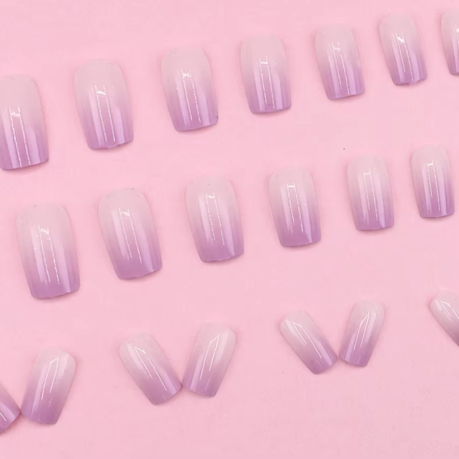 Faux ongles carrés courts pour femmes et filles