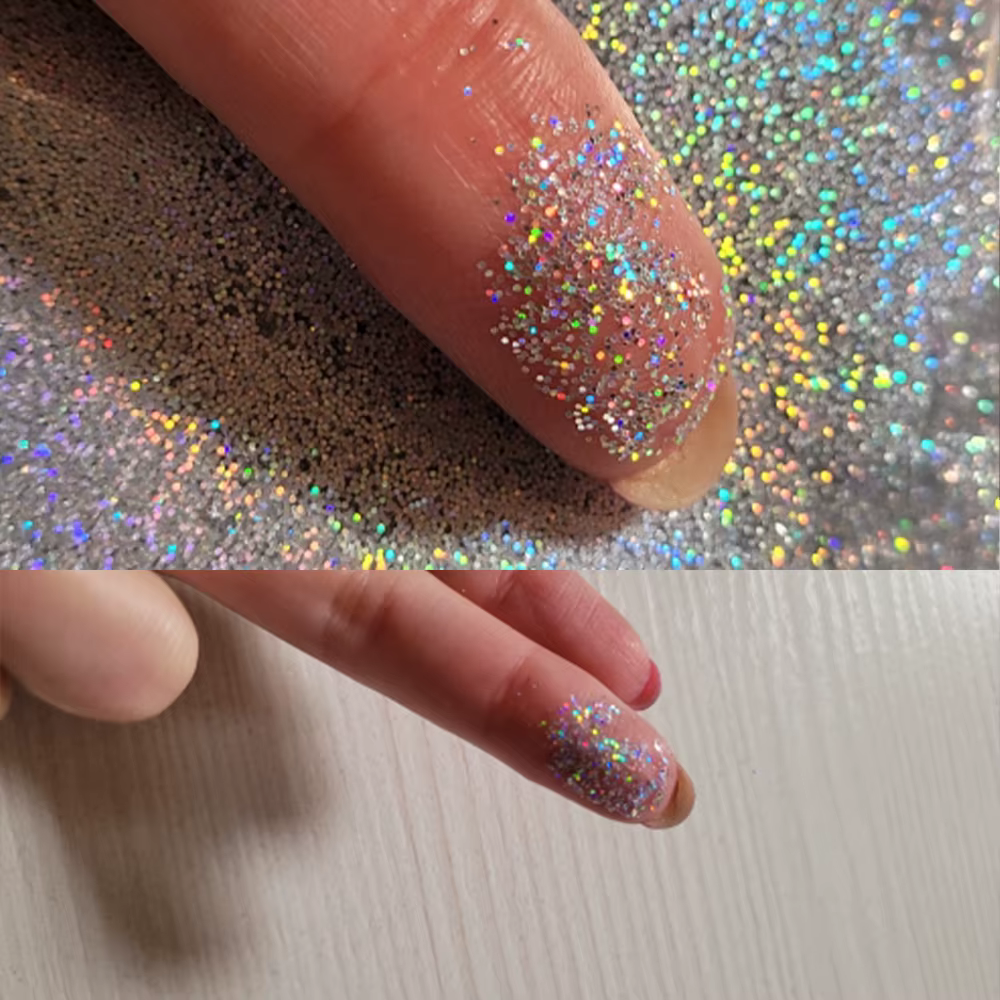 Poudre holographique pour ongles