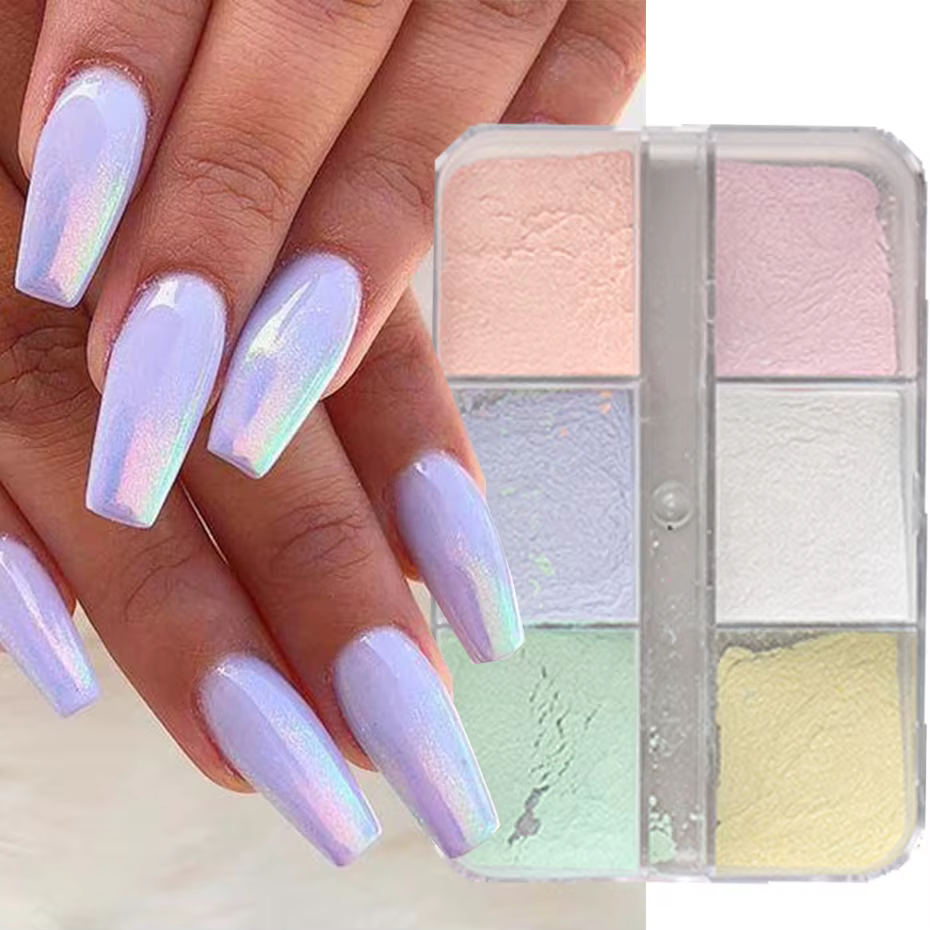 Poudre pour ongles miroir au clair de lune