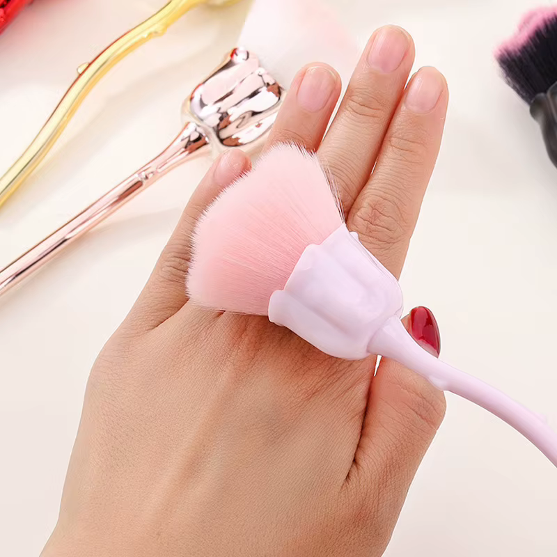 Brosse pour Nail Art, fleur Rose