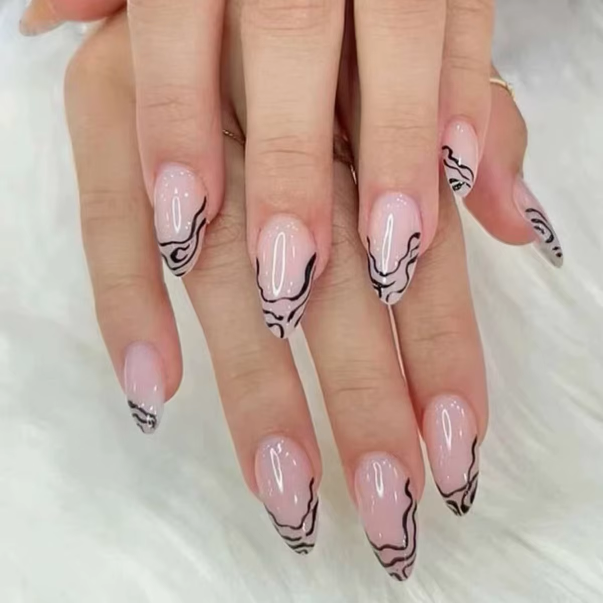 Ensemble de faux ongles portables pour femmes et filles