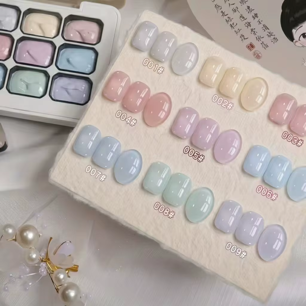 Gel de vernis à ongles Macaron 9 couleurs