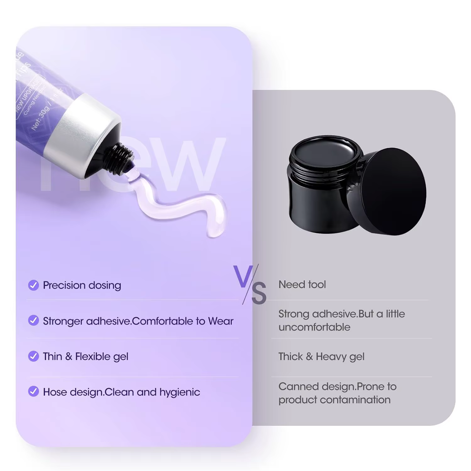 GELLEN 30g Polygel Colle à Ongles Gel Solide Kit Adhésif Dissolvant pour Faux