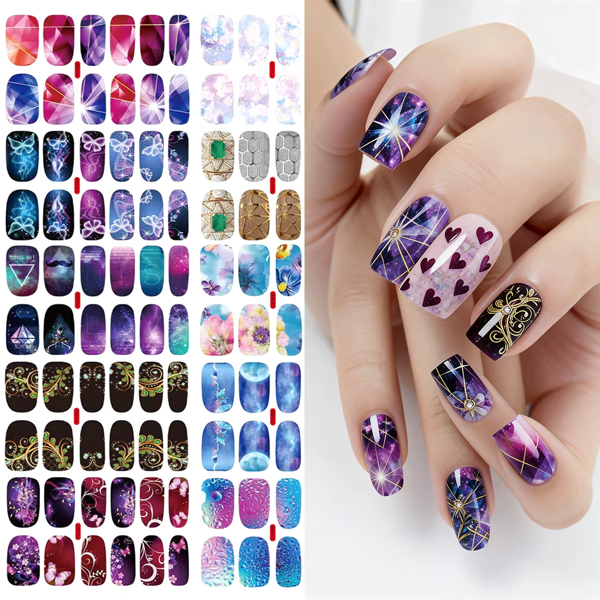 Autocollants de vernis à ongles auto-adhésifs