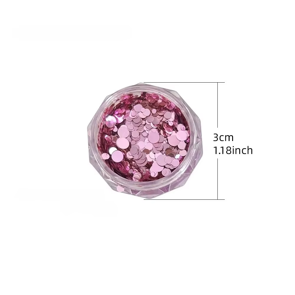 Décorations d'ongles colorées à pois scintillants