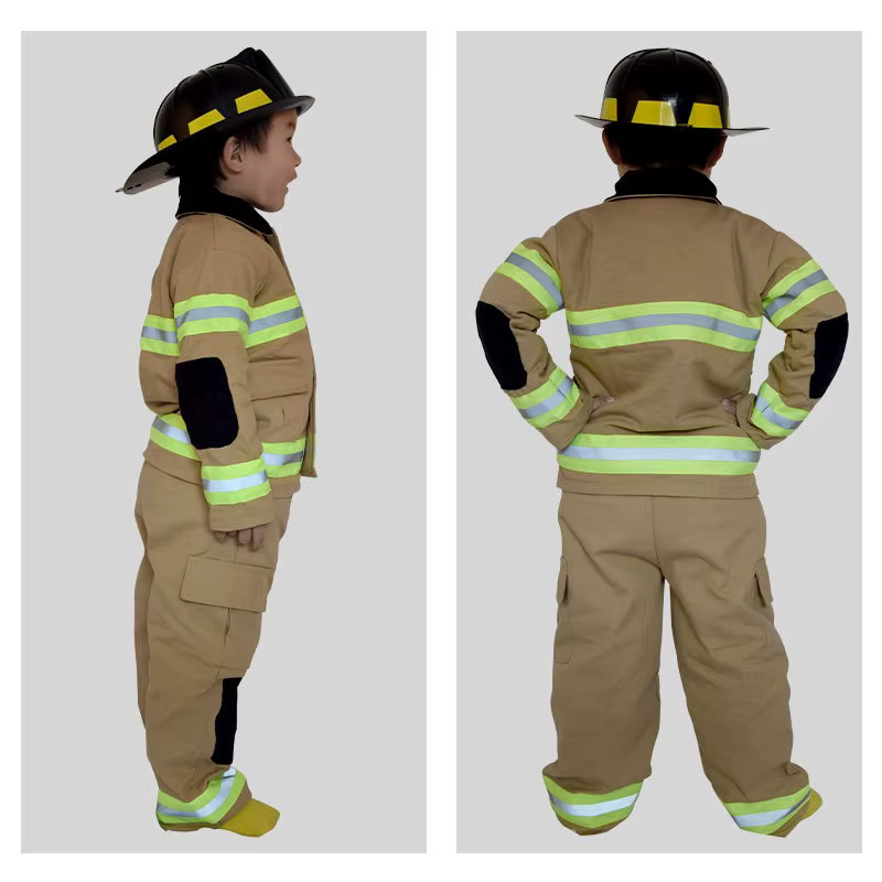 Vêtements de jeu de rôle de pompier pour enfants, sans chapeau, vêtements de Cosplay pour perceuse à feu, Costumes de spectacle d'incendie pour enfants