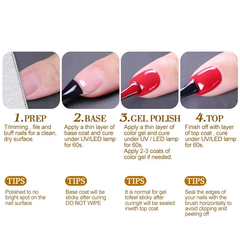 Clou Beaute 15ml rouge noir blanc vert néon Gel vernis à ongles couche de finition velours haut 400 couleurs Gel Semi