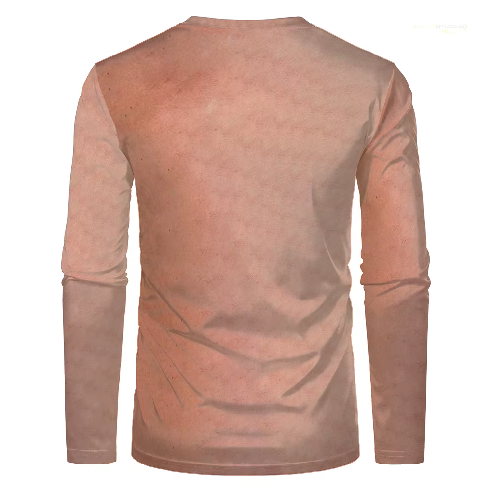 T-shirt à manches longues et col rond pour hommes et enfants, T-shirt décontracté, Faux muscle, Body 3D Print, Halloween, Funny Cosplay, Muscular, Y-Tees, Fashion