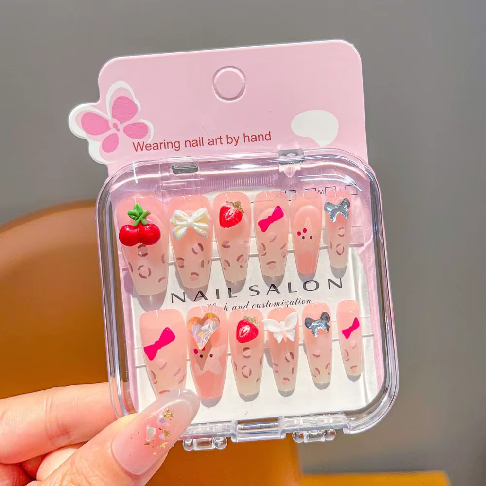 Faux ongles autocollants détachables pour enfants