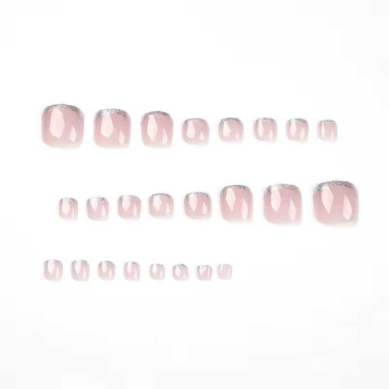 24 pièces ongles esthétiques presse