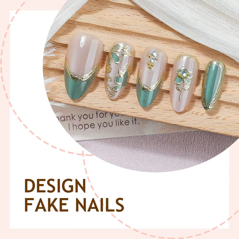30 Pièces de Faux Ongles Amande Luxueux avec un Toucher Haut de Gamme