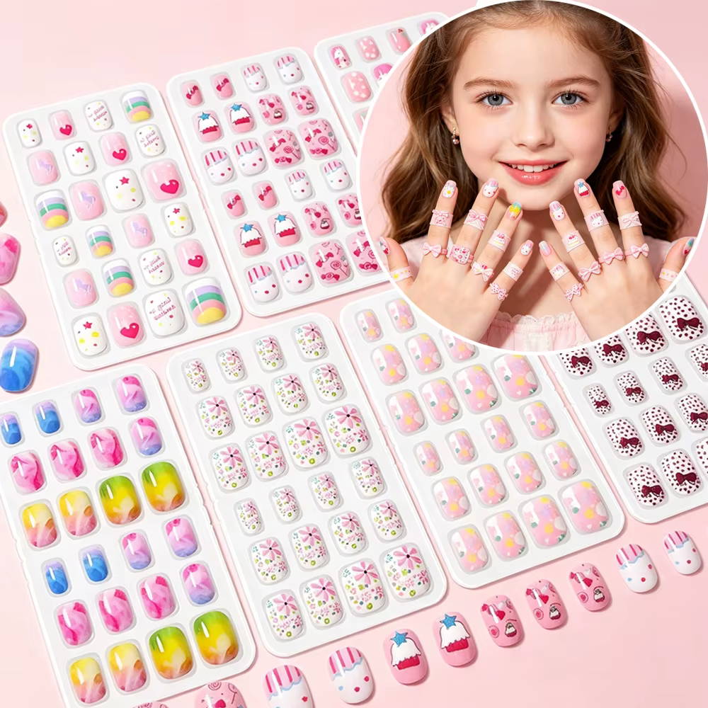 168 faux ongles pour enfants