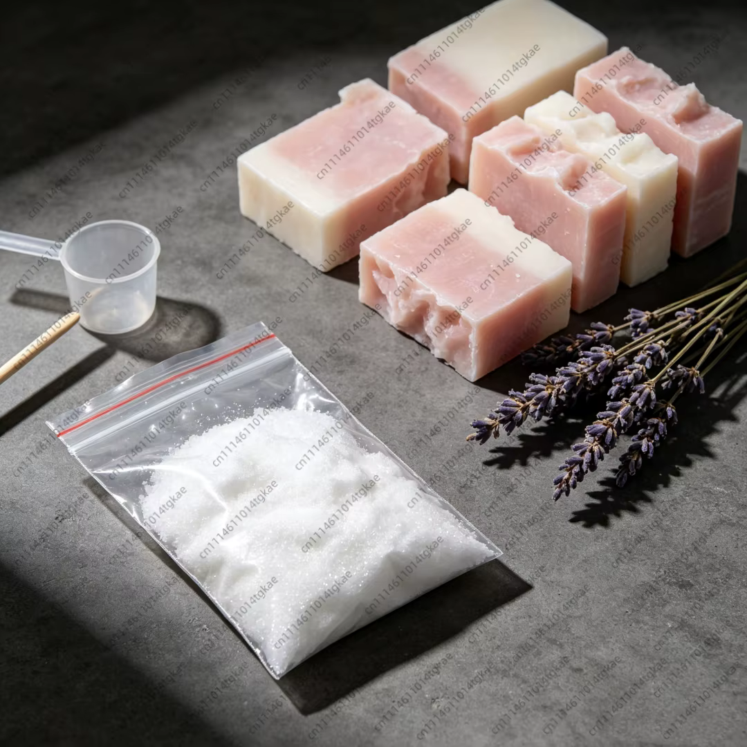 Cristaux d'acide glycolique à 99 %, matière première exfoliante AHA pour la fabrication de savon à froid, masque facial DIY et soins de la peau du corps