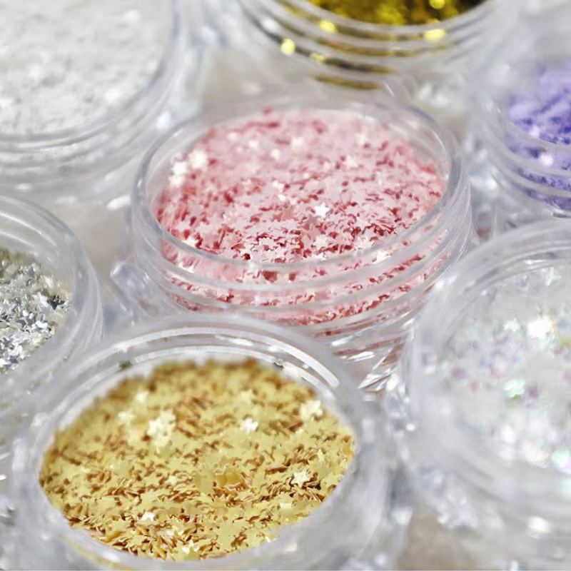 1 pot de paillettes étoiles miniatures de 1 mm pour ongles
