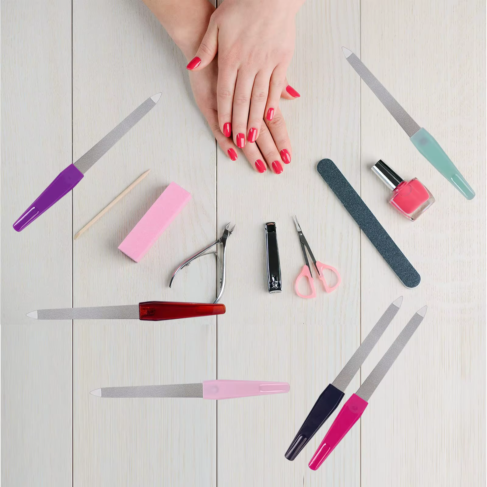 Lime à ongles en métal (6 pièces)