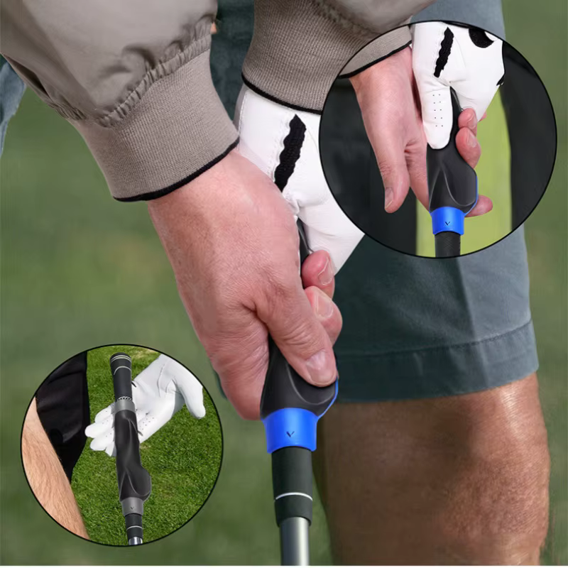 Entraîneur de grip pour le golf, aide à l'entraînement au golf, facile à transporter sur le terrain de pratique, club d'entraînement de grip pour aider à corriger la position correcte des mains